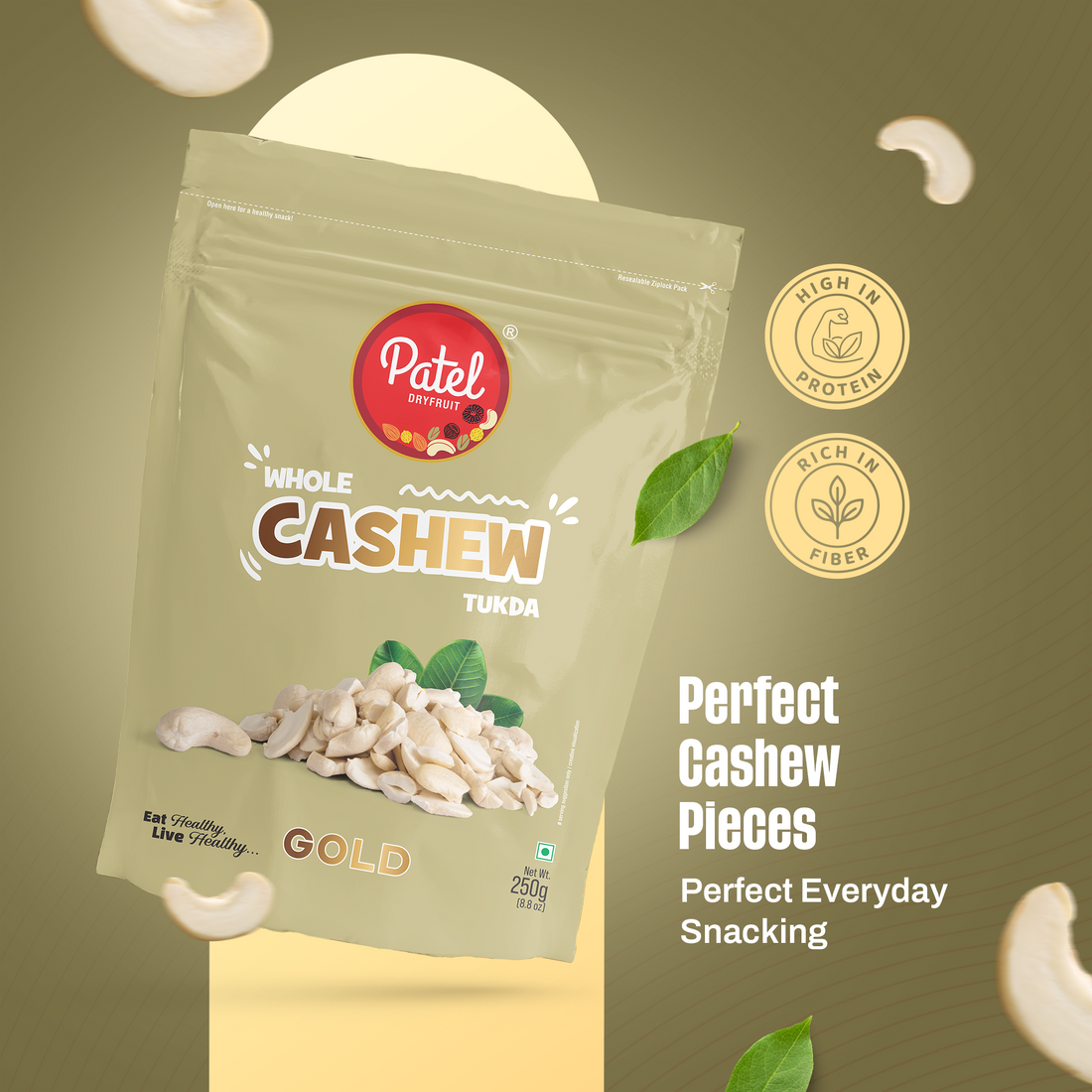 Whole Cashew Tukda Gold