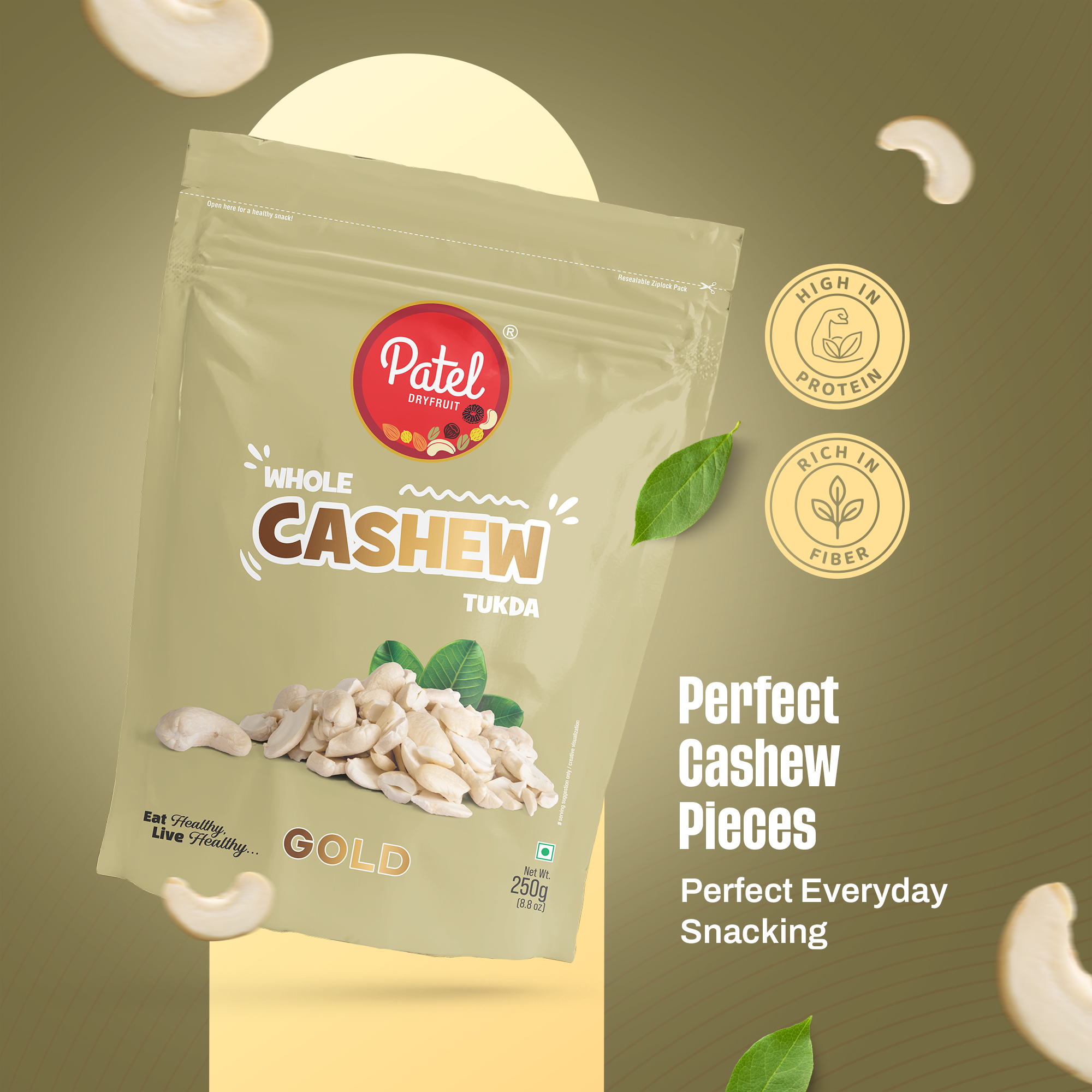 Whole Cashew Tukda Gold
