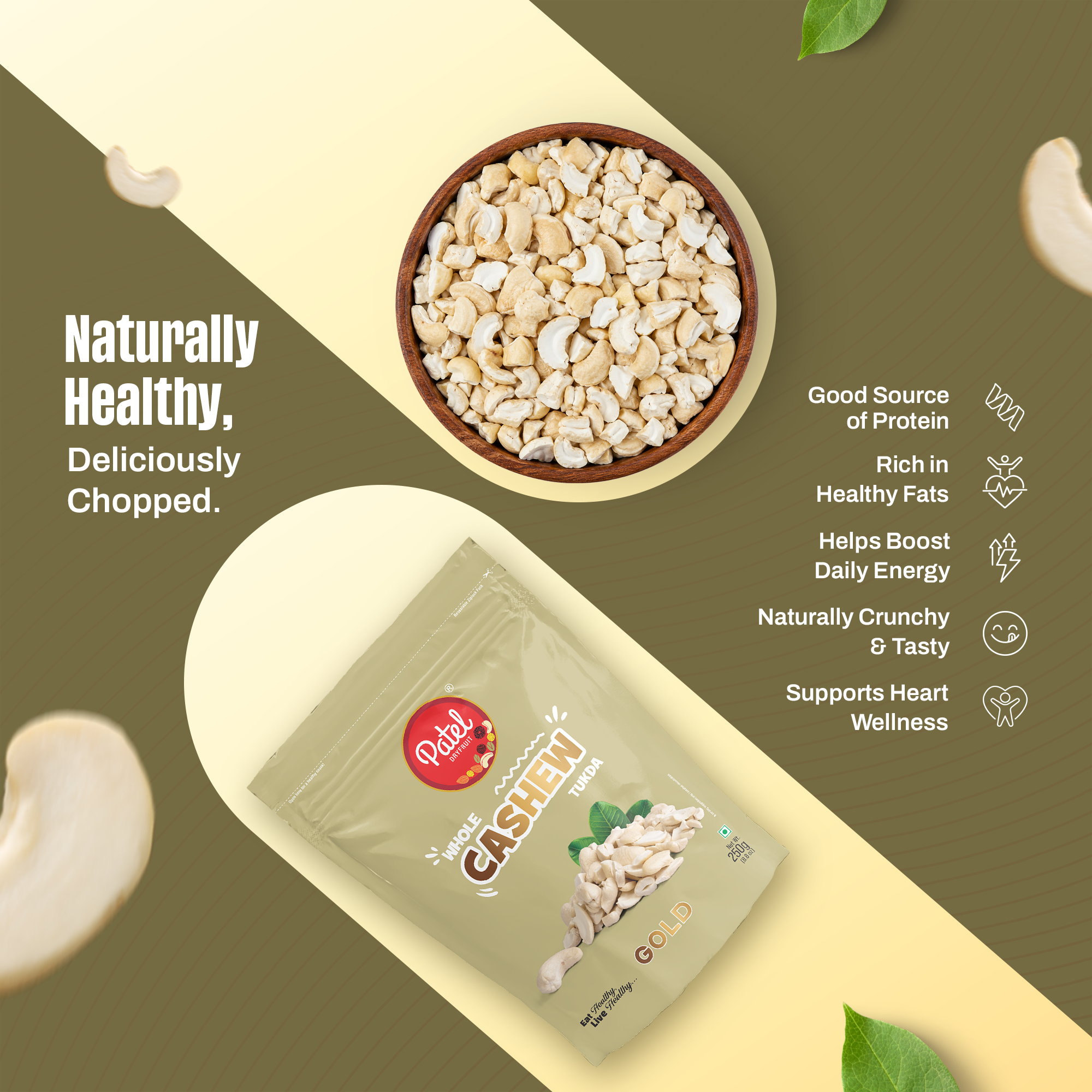 Whole Cashew Tukda Gold