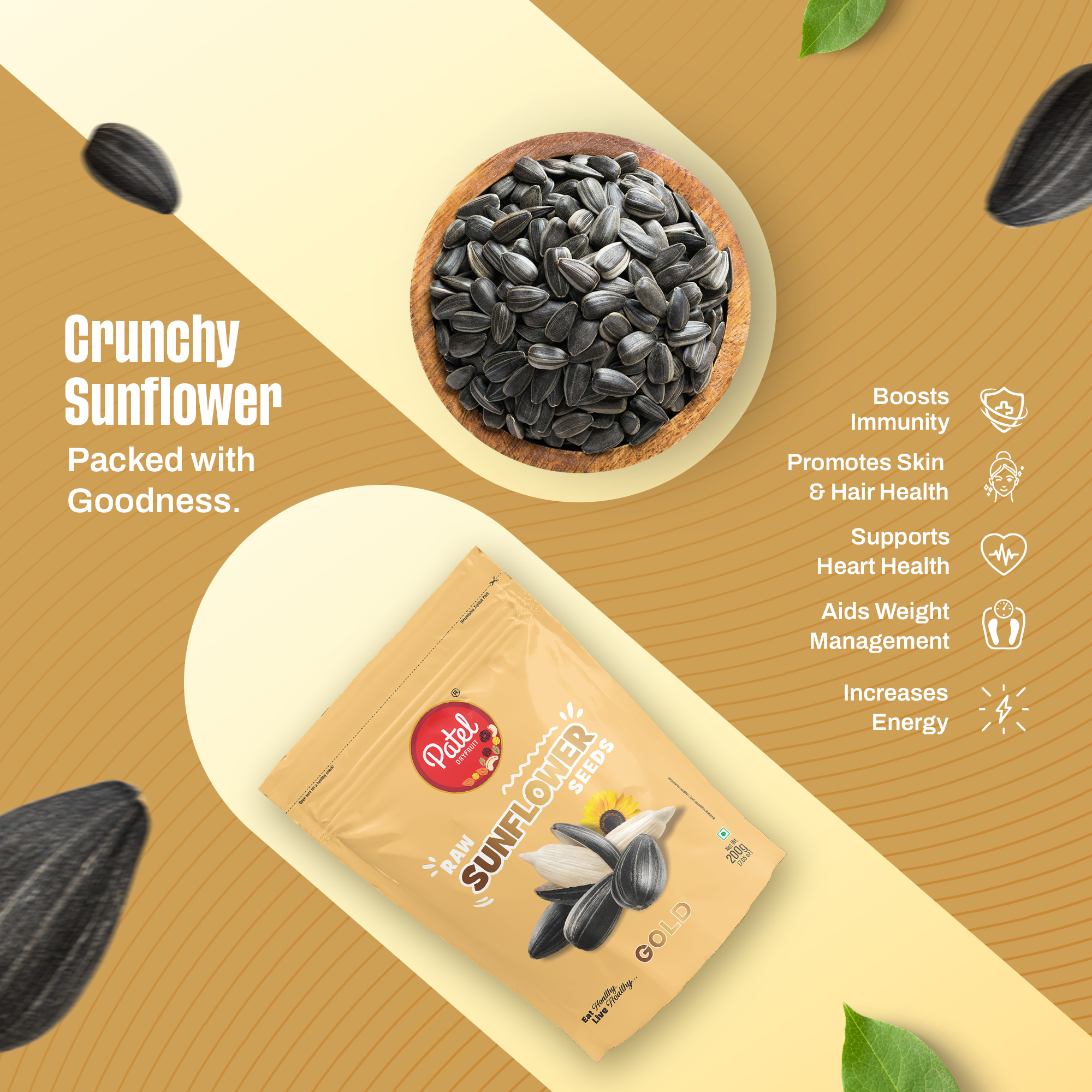Raw Sunflower Seeds Gold