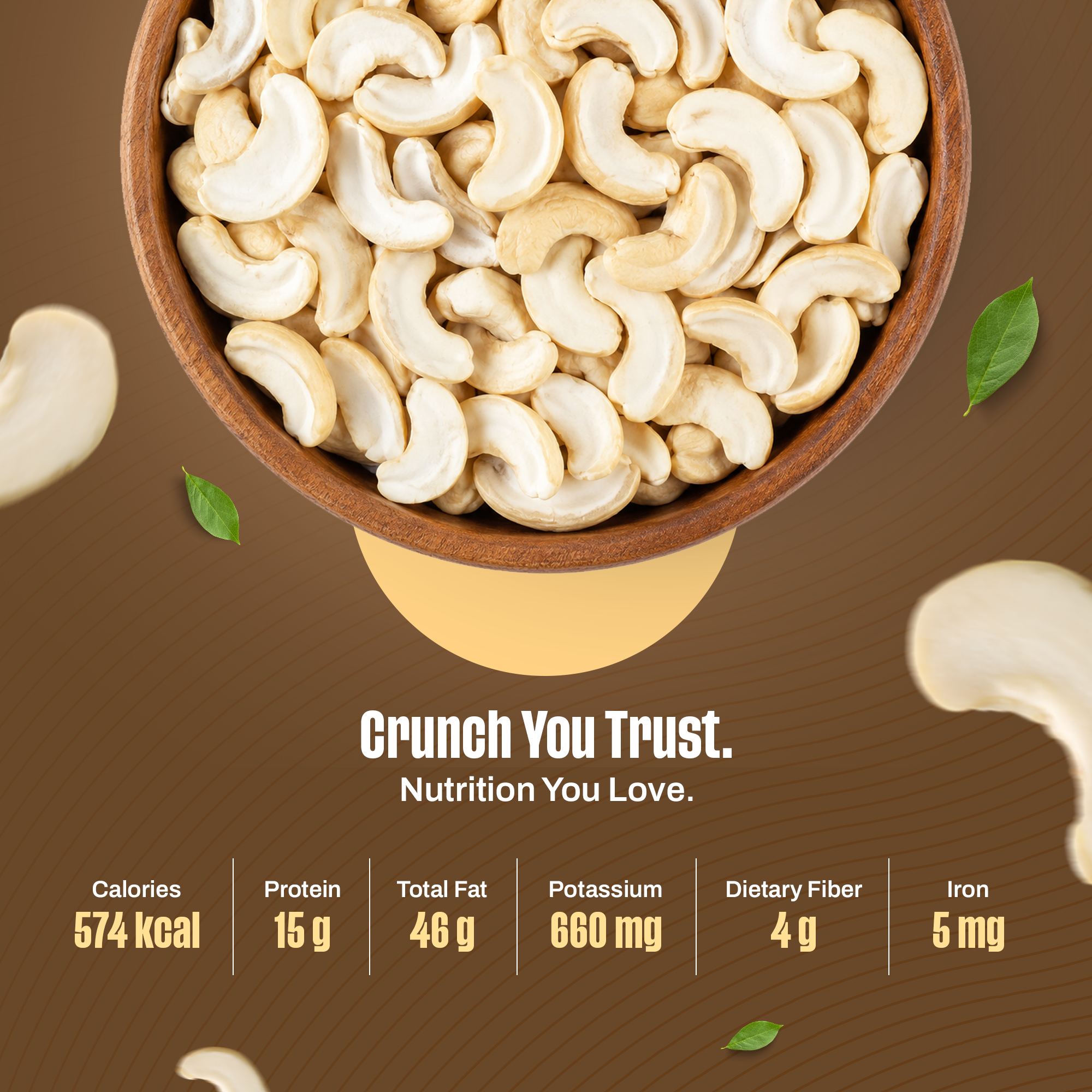 Whole Cashew Half Split Gold
