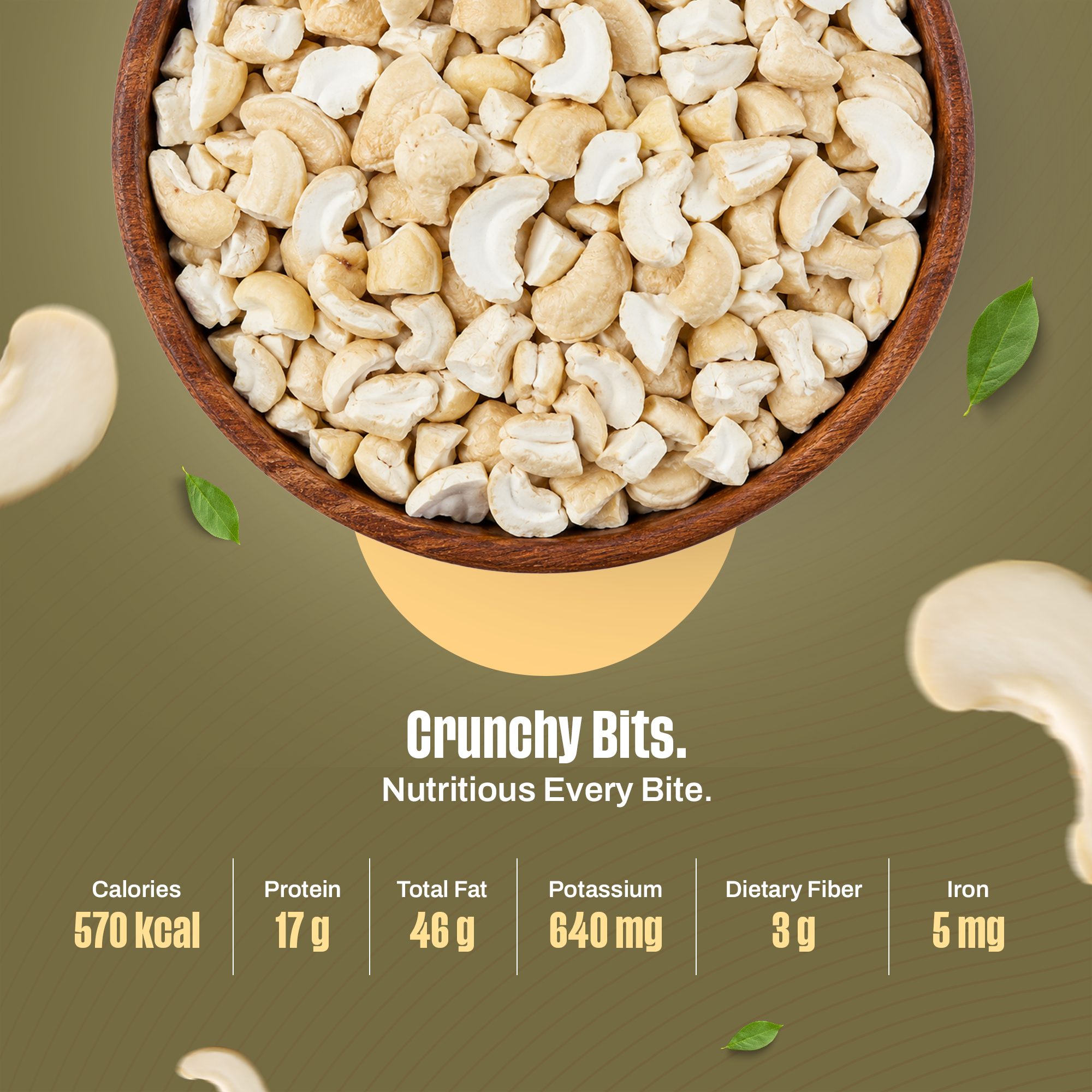 Whole Cashew Tukda Gold