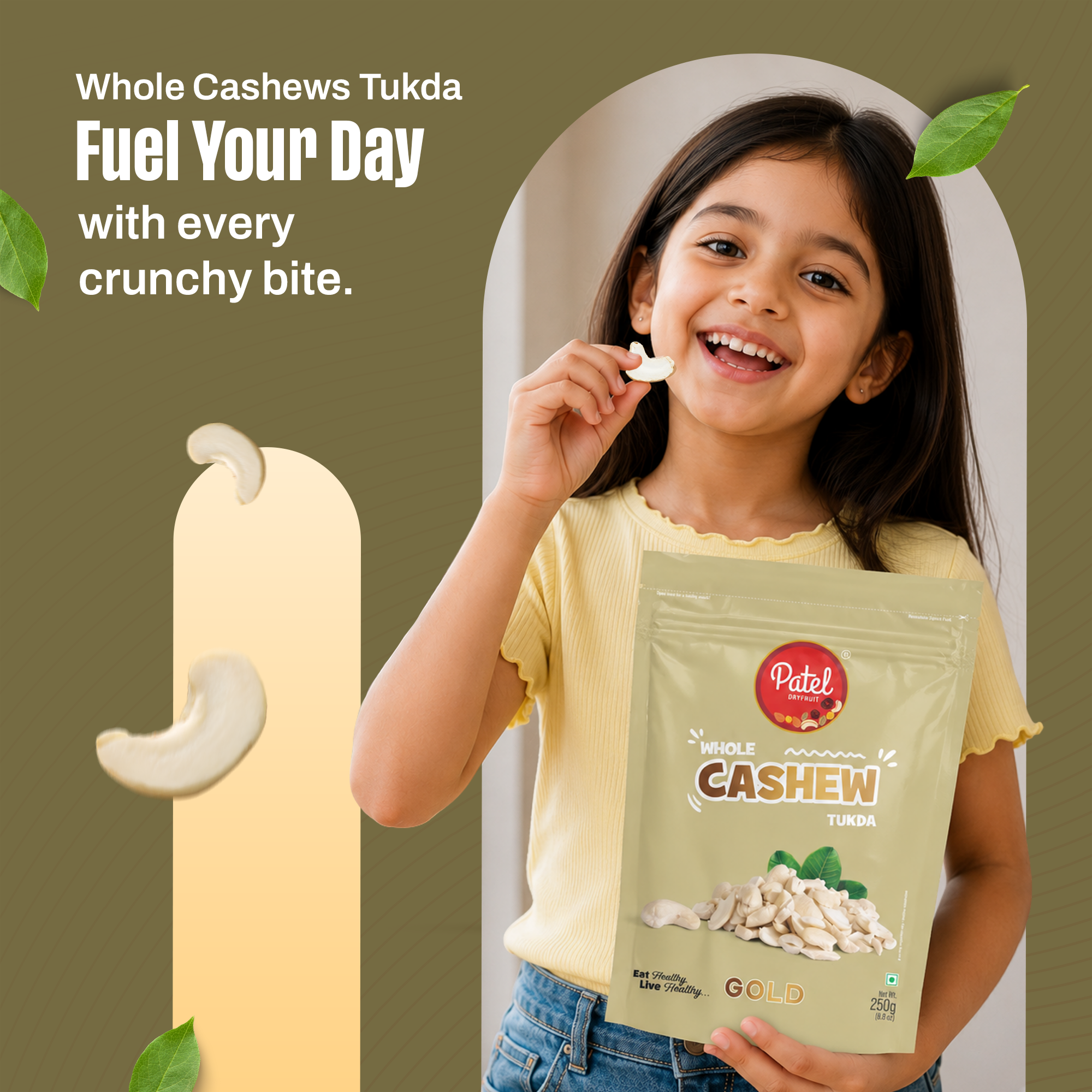 Whole Cashew Tukda Gold