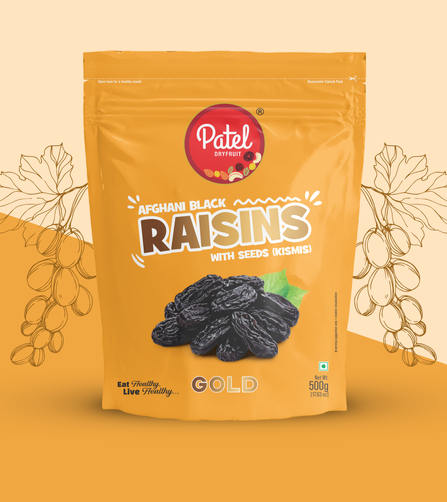 patel dry-fruit black raisins black gold