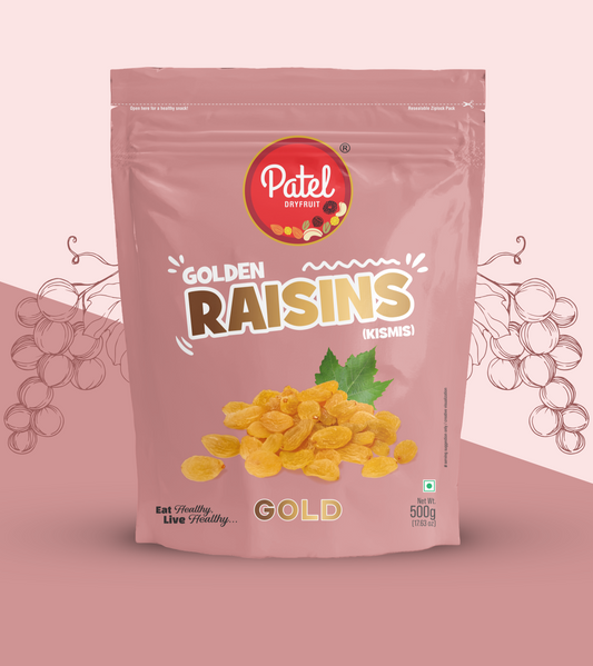 Patel Dry-Fruit Golden Raisins Gold