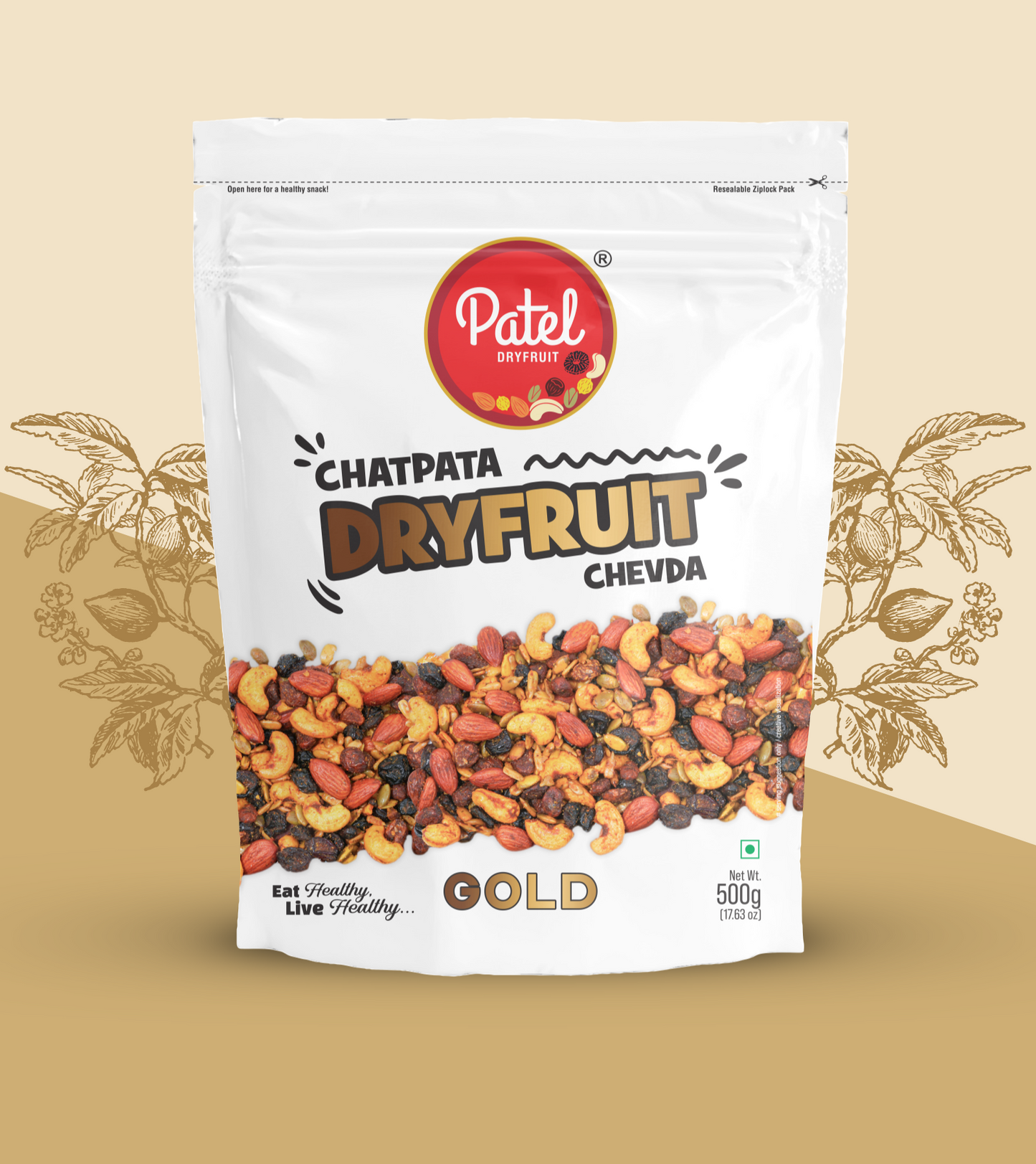 patel dry-fruit chevda gold